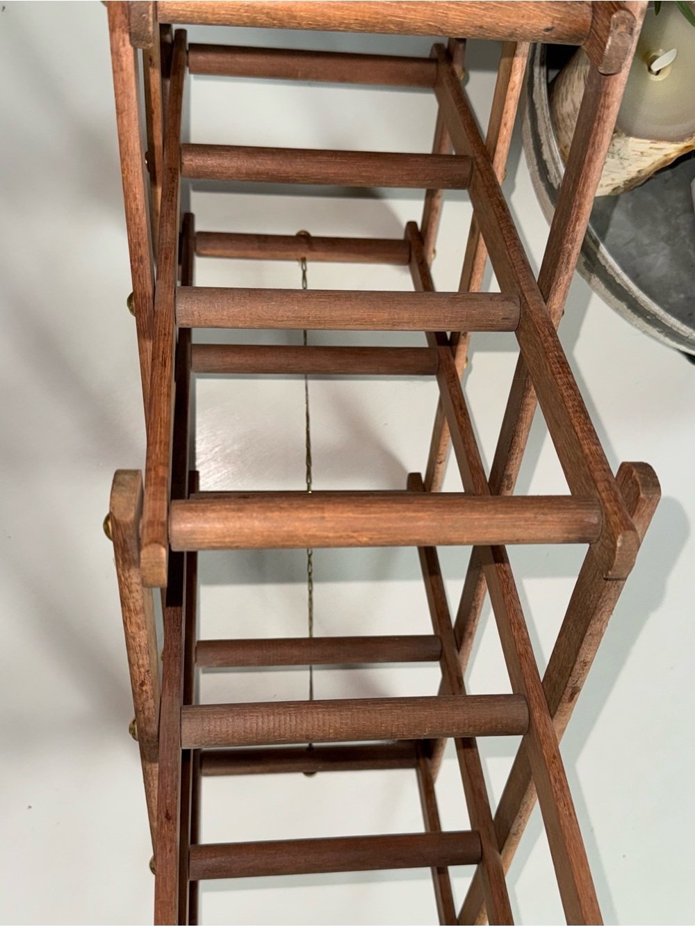 Wooden Expandable Wine Rack - Rustic Brown - Picture 2 of 3